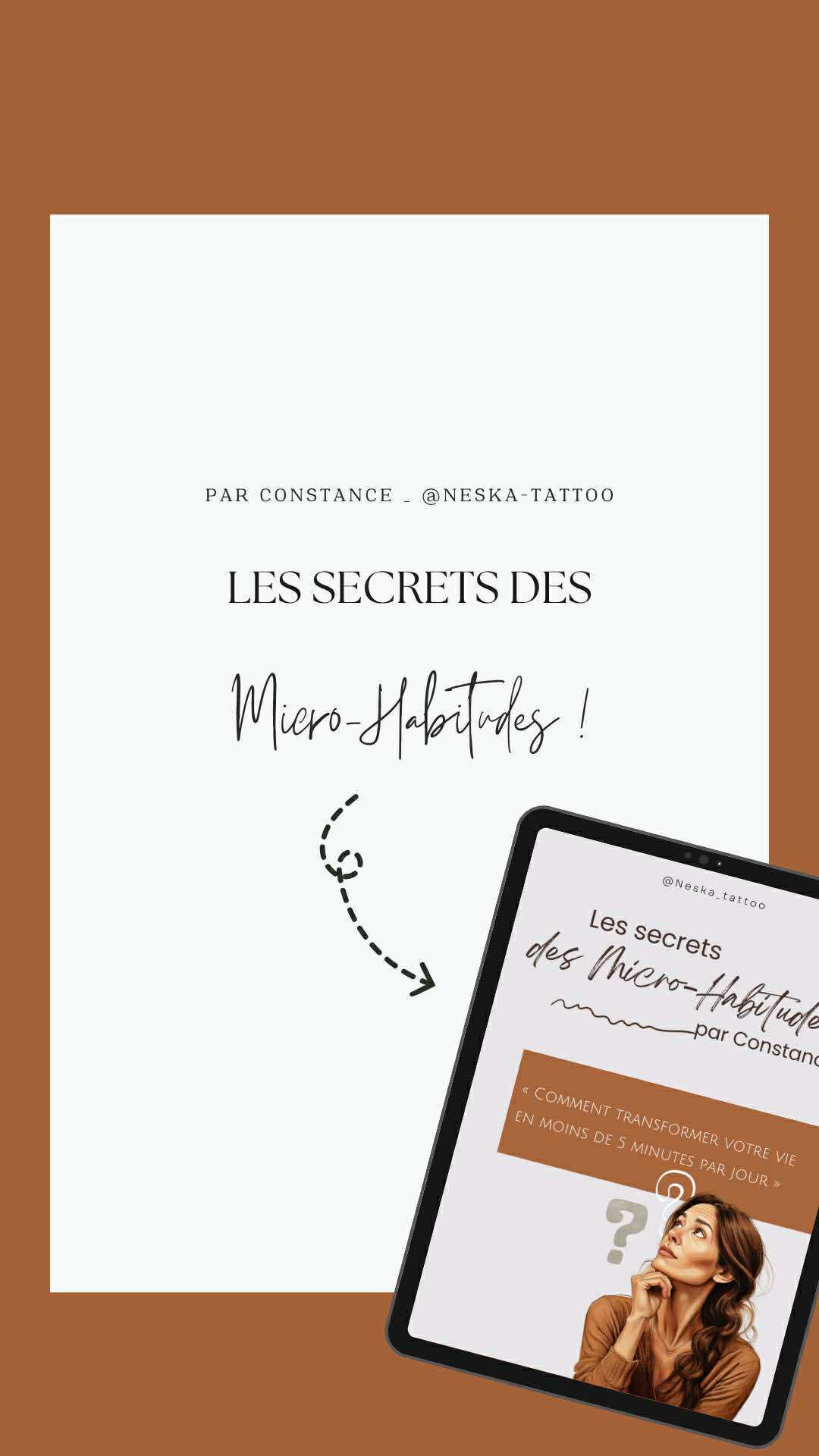 Affiche présentant le Ebook : Les secrets des micro-Habitudes