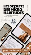 Affiche présentant le Ebook : Les secrets des micro-Habitudes