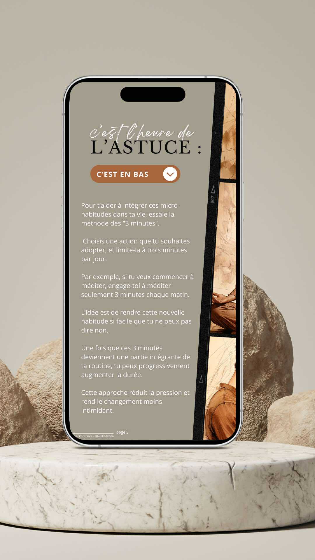 Aperçu du ebook les secrets des micro-habitudes, donnant une astuces exclusives présente dans le ebook